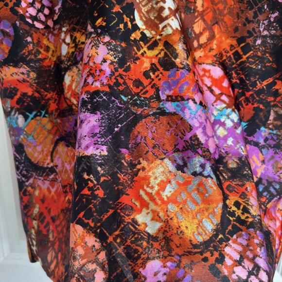 Vintage 70s Lilly Dache Shirt Mens Artsy Polyester Large Disco MCM Hipster RARE - Picture 7 of 9